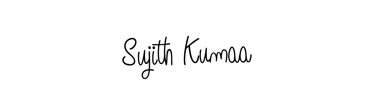 You should practise on your own different ways (Angelique-Rose-font-FFP) to write your name (Sujith Kumaa) in signature. don't let someone else do it for you. Sujith Kumaa signature style 5 images and pictures png
