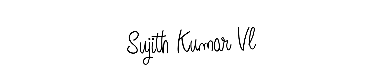 Create a beautiful signature design for name Sujith Kumar Vl. With this signature (Angelique-Rose-font-FFP) fonts, you can make a handwritten signature for free. Sujith Kumar Vl signature style 5 images and pictures png