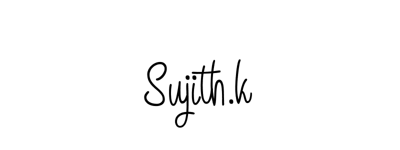 You should practise on your own different ways (Angelique-Rose-font-FFP) to write your name (Sujith.k) in signature. don't let someone else do it for you. Sujith.k signature style 5 images and pictures png