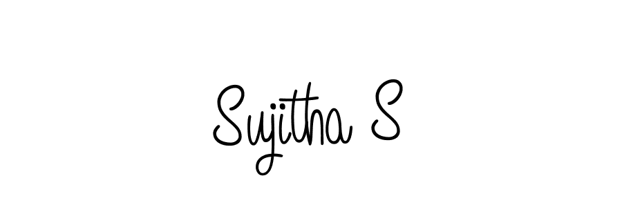 Sujitha S stylish signature style. Best Handwritten Sign (Angelique-Rose-font-FFP) for my name. Handwritten Signature Collection Ideas for my name Sujitha S. Sujitha S signature style 5 images and pictures png