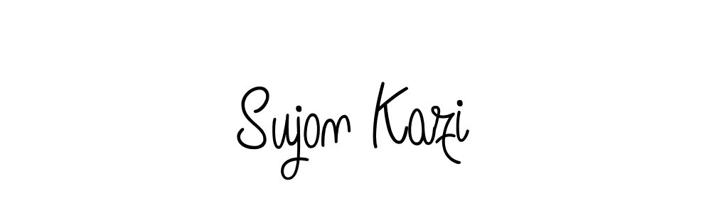 Design your own signature with our free online signature maker. With this signature software, you can create a handwritten (Angelique-Rose-font-FFP) signature for name Sujon Kazi. Sujon Kazi signature style 5 images and pictures png