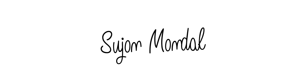 Sujon Mondal stylish signature style. Best Handwritten Sign (Angelique-Rose-font-FFP) for my name. Handwritten Signature Collection Ideas for my name Sujon Mondal. Sujon Mondal signature style 5 images and pictures png