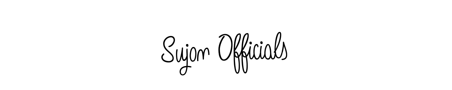 How to Draw Sujon Officials signature style? Angelique-Rose-font-FFP is a latest design signature styles for name Sujon Officials. Sujon Officials signature style 5 images and pictures png