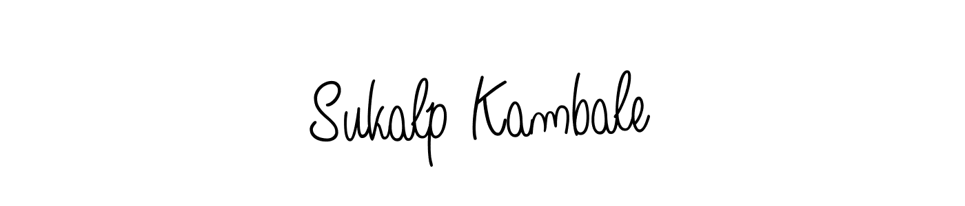 Use a signature maker to create a handwritten signature online. With this signature software, you can design (Angelique-Rose-font-FFP) your own signature for name Sukalp Kambale. Sukalp Kambale signature style 5 images and pictures png