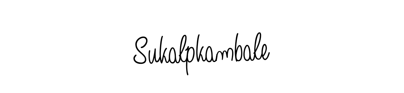 Sukalpkambale stylish signature style. Best Handwritten Sign (Angelique-Rose-font-FFP) for my name. Handwritten Signature Collection Ideas for my name Sukalpkambale. Sukalpkambale signature style 5 images and pictures png