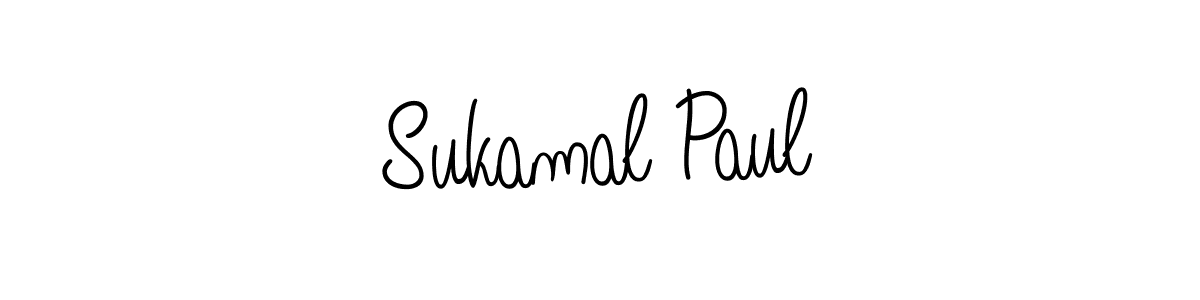 Make a beautiful signature design for name Sukamal Paul. With this signature (Angelique-Rose-font-FFP) style, you can create a handwritten signature for free. Sukamal Paul signature style 5 images and pictures png