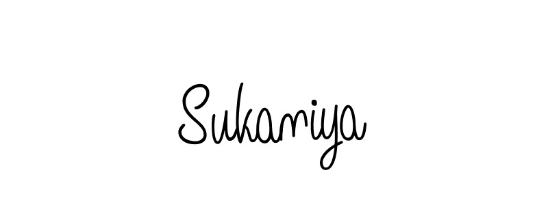 Design your own signature with our free online signature maker. With this signature software, you can create a handwritten (Angelique-Rose-font-FFP) signature for name Sukaniya. Sukaniya signature style 5 images and pictures png