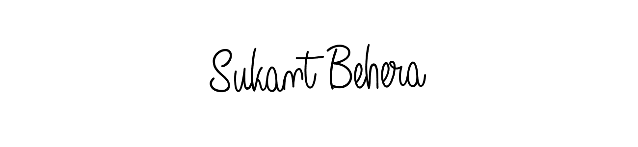 Use a signature maker to create a handwritten signature online. With this signature software, you can design (Angelique-Rose-font-FFP) your own signature for name Sukant Behera. Sukant Behera signature style 5 images and pictures png