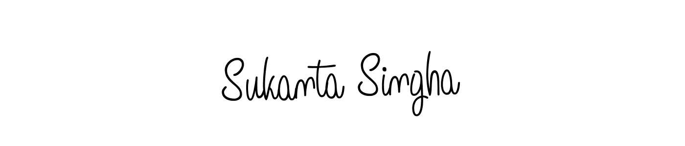 Sukanta Singha stylish signature style. Best Handwritten Sign (Angelique-Rose-font-FFP) for my name. Handwritten Signature Collection Ideas for my name Sukanta Singha. Sukanta Singha signature style 5 images and pictures png