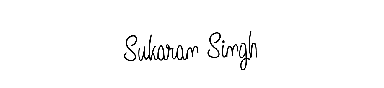 Use a signature maker to create a handwritten signature online. With this signature software, you can design (Angelique-Rose-font-FFP) your own signature for name Sukaran Singh. Sukaran Singh signature style 5 images and pictures png