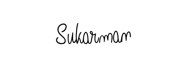 Make a beautiful signature design for name Sukarman. With this signature (Angelique-Rose-font-FFP) style, you can create a handwritten signature for free. Sukarman signature style 5 images and pictures png