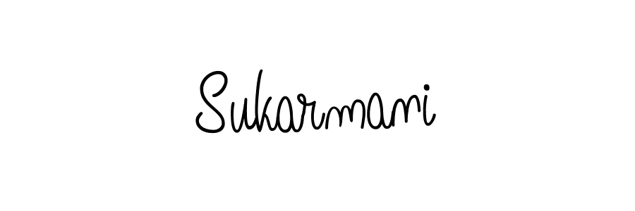 You should practise on your own different ways (Angelique-Rose-font-FFP) to write your name (Sukarmani) in signature. don't let someone else do it for you. Sukarmani signature style 5 images and pictures png