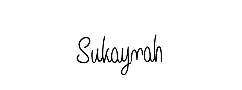 Make a beautiful signature design for name Sukaynah. With this signature (Angelique-Rose-font-FFP) style, you can create a handwritten signature for free. Sukaynah signature style 5 images and pictures png