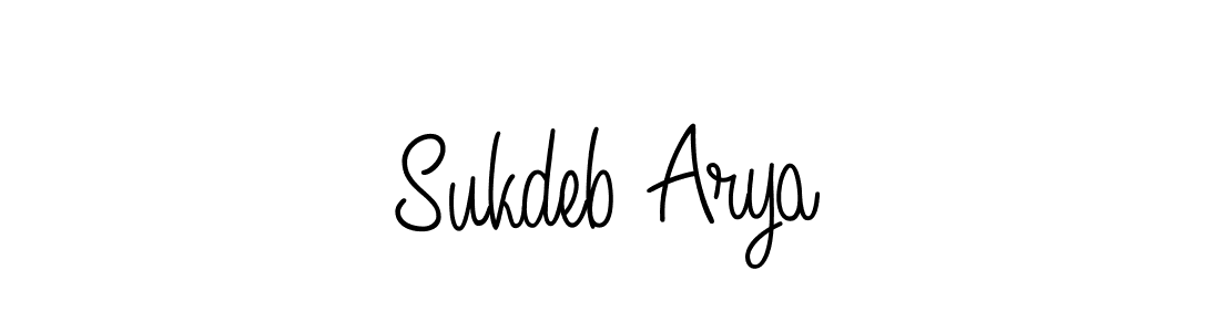 Create a beautiful signature design for name Sukdeb Arya. With this signature (Angelique-Rose-font-FFP) fonts, you can make a handwritten signature for free. Sukdeb Arya signature style 5 images and pictures png