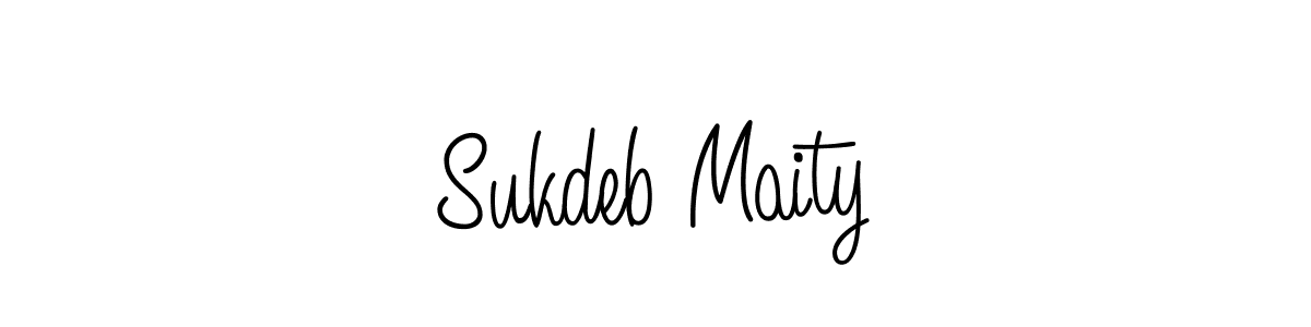 Sukdeb Maity stylish signature style. Best Handwritten Sign (Angelique-Rose-font-FFP) for my name. Handwritten Signature Collection Ideas for my name Sukdeb Maity. Sukdeb Maity signature style 5 images and pictures png