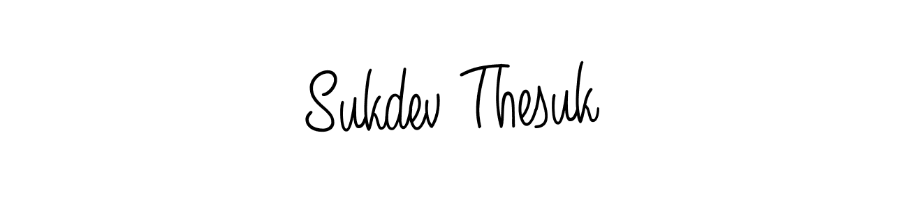 Use a signature maker to create a handwritten signature online. With this signature software, you can design (Angelique-Rose-font-FFP) your own signature for name Sukdev Thesuk. Sukdev Thesuk signature style 5 images and pictures png