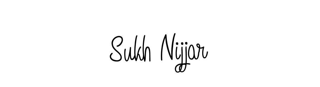 Use a signature maker to create a handwritten signature online. With this signature software, you can design (Angelique-Rose-font-FFP) your own signature for name Sukh Nijjar. Sukh Nijjar signature style 5 images and pictures png