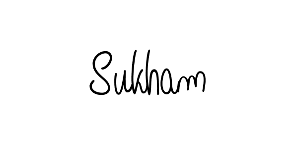 How to Draw Sukham signature style? Angelique-Rose-font-FFP is a latest design signature styles for name Sukham. Sukham signature style 5 images and pictures png