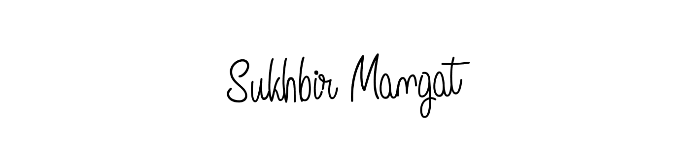 Use a signature maker to create a handwritten signature online. With this signature software, you can design (Angelique-Rose-font-FFP) your own signature for name Sukhbir Mangat. Sukhbir Mangat signature style 5 images and pictures png