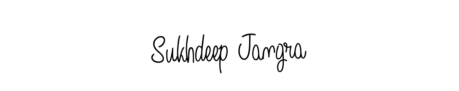 Also we have Sukhdeep Jangra name is the best signature style. Create professional handwritten signature collection using Angelique-Rose-font-FFP autograph style. Sukhdeep Jangra signature style 5 images and pictures png