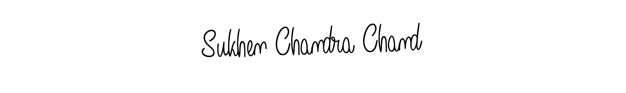 You should practise on your own different ways (Angelique-Rose-font-FFP) to write your name (Sukhen Chandra Chand) in signature. don't let someone else do it for you. Sukhen Chandra Chand signature style 5 images and pictures png