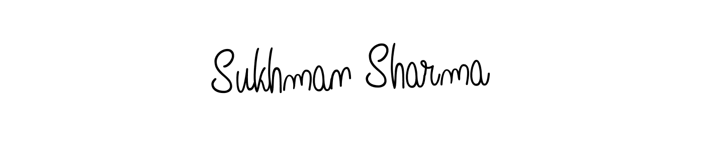 How to make Sukhman Sharma name signature. Use Angelique-Rose-font-FFP style for creating short signs online. This is the latest handwritten sign. Sukhman Sharma signature style 5 images and pictures png