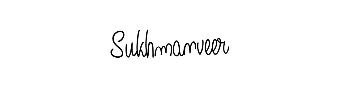 Sukhmanveer stylish signature style. Best Handwritten Sign (Angelique-Rose-font-FFP) for my name. Handwritten Signature Collection Ideas for my name Sukhmanveer. Sukhmanveer signature style 5 images and pictures png