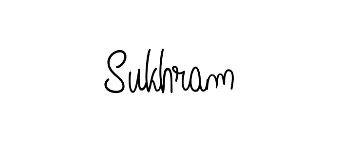 Design your own signature with our free online signature maker. With this signature software, you can create a handwritten (Angelique-Rose-font-FFP) signature for name Sukhram. Sukhram signature style 5 images and pictures png