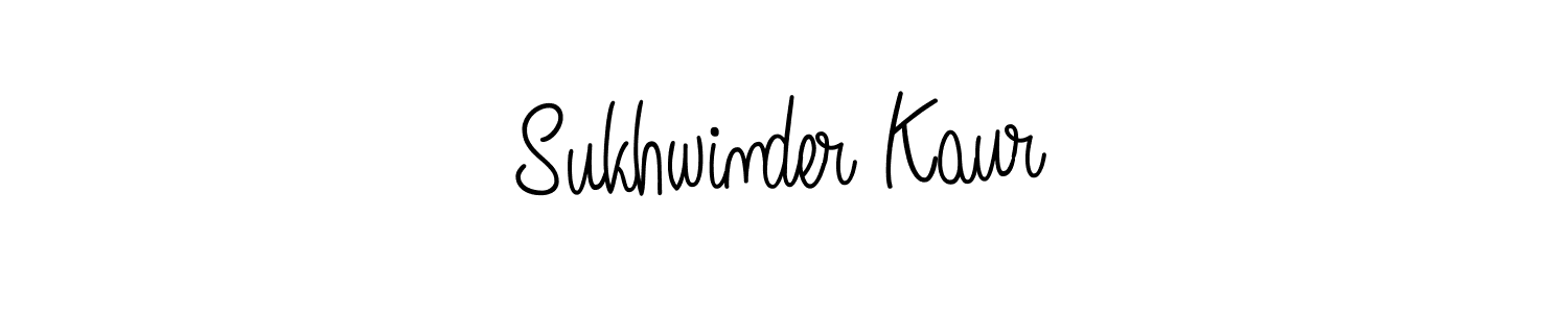 Sukhwinder Kaur stylish signature style. Best Handwritten Sign (Angelique-Rose-font-FFP) for my name. Handwritten Signature Collection Ideas for my name Sukhwinder Kaur. Sukhwinder Kaur signature style 5 images and pictures png