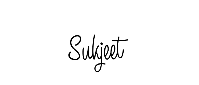 Design your own signature with our free online signature maker. With this signature software, you can create a handwritten (Angelique-Rose-font-FFP) signature for name Sukjeet. Sukjeet signature style 5 images and pictures png