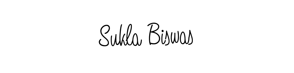 Use a signature maker to create a handwritten signature online. With this signature software, you can design (Angelique-Rose-font-FFP) your own signature for name Sukla Biswas. Sukla Biswas signature style 5 images and pictures png