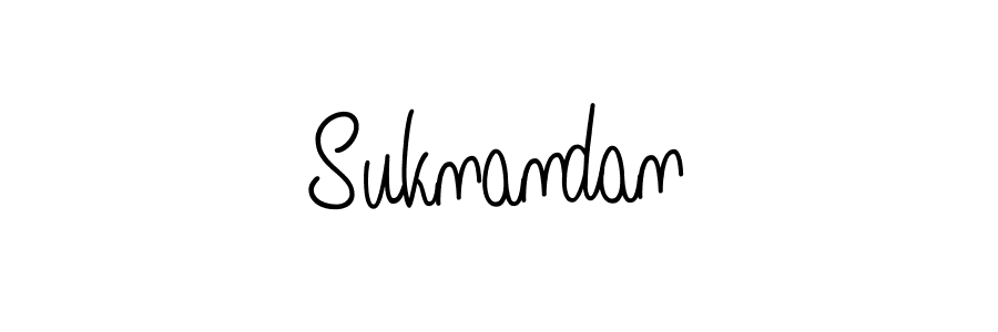 Suknandan stylish signature style. Best Handwritten Sign (Angelique-Rose-font-FFP) for my name. Handwritten Signature Collection Ideas for my name Suknandan. Suknandan signature style 5 images and pictures png