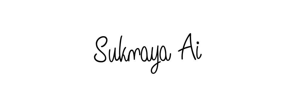 Use a signature maker to create a handwritten signature online. With this signature software, you can design (Angelique-Rose-font-FFP) your own signature for name Suknaya Ai. Suknaya Ai signature style 5 images and pictures png