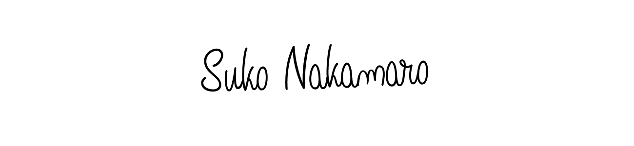 Make a beautiful signature design for name Suko Nakamaro. With this signature (Angelique-Rose-font-FFP) style, you can create a handwritten signature for free. Suko Nakamaro signature style 5 images and pictures png