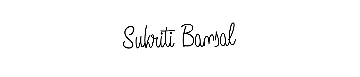 Create a beautiful signature design for name Sukriti Bansal. With this signature (Angelique-Rose-font-FFP) fonts, you can make a handwritten signature for free. Sukriti Bansal signature style 5 images and pictures png