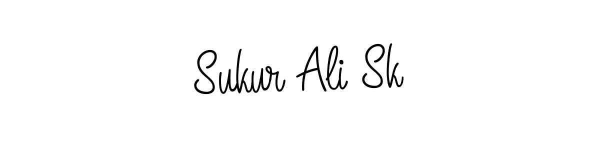 You should practise on your own different ways (Angelique-Rose-font-FFP) to write your name (Sukur Ali Sk) in signature. don't let someone else do it for you. Sukur Ali Sk signature style 5 images and pictures png