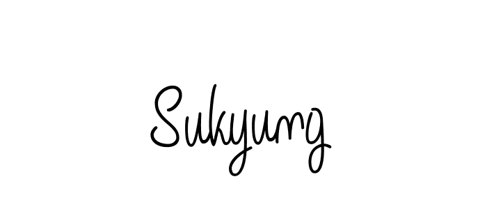 How to make Sukyung name signature. Use Angelique-Rose-font-FFP style for creating short signs online. This is the latest handwritten sign. Sukyung signature style 5 images and pictures png