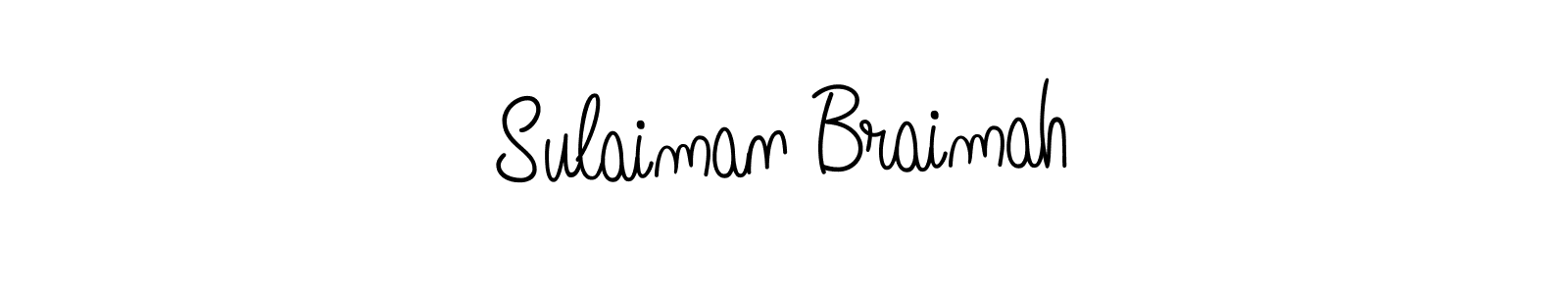 Use a signature maker to create a handwritten signature online. With this signature software, you can design (Angelique-Rose-font-FFP) your own signature for name Sulaiman Braimah. Sulaiman Braimah signature style 5 images and pictures png