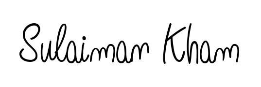 Use a signature maker to create a handwritten signature online. With this signature software, you can design (Angelique-Rose-font-FFP) your own signature for name Sulaiman Kham. Sulaiman Kham signature style 5 images and pictures png