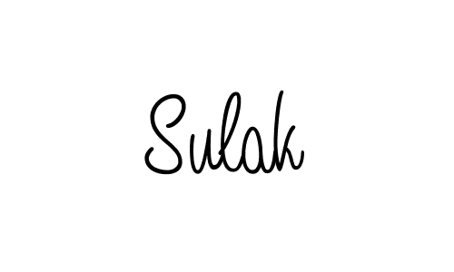 Make a beautiful signature design for name Sulak. With this signature (Angelique-Rose-font-FFP) style, you can create a handwritten signature for free. Sulak signature style 5 images and pictures png