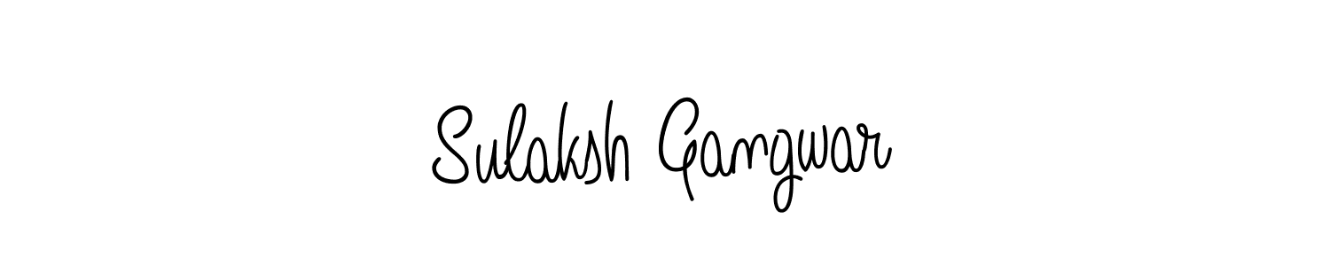 Use a signature maker to create a handwritten signature online. With this signature software, you can design (Angelique-Rose-font-FFP) your own signature for name Sulaksh Gangwar. Sulaksh Gangwar signature style 5 images and pictures png