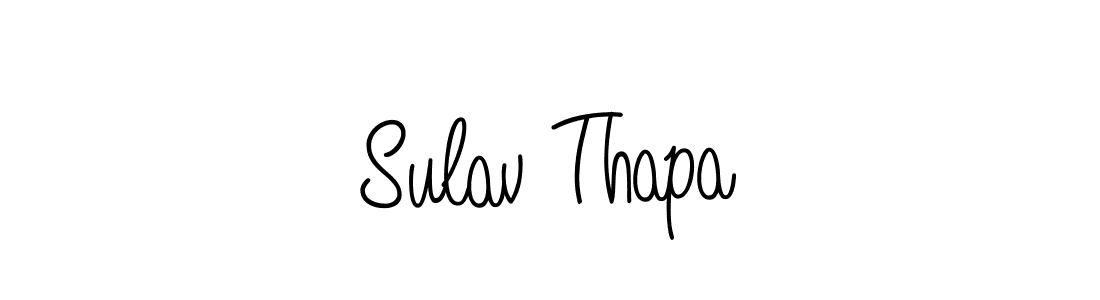 Design your own signature with our free online signature maker. With this signature software, you can create a handwritten (Angelique-Rose-font-FFP) signature for name Sulav Thapa. Sulav Thapa signature style 5 images and pictures png