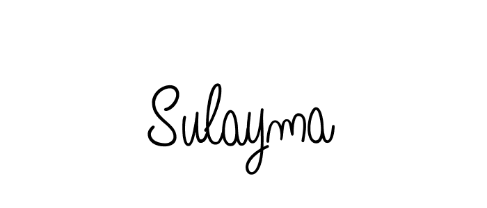 Make a beautiful signature design for name Sulayma. With this signature (Angelique-Rose-font-FFP) style, you can create a handwritten signature for free. Sulayma signature style 5 images and pictures png