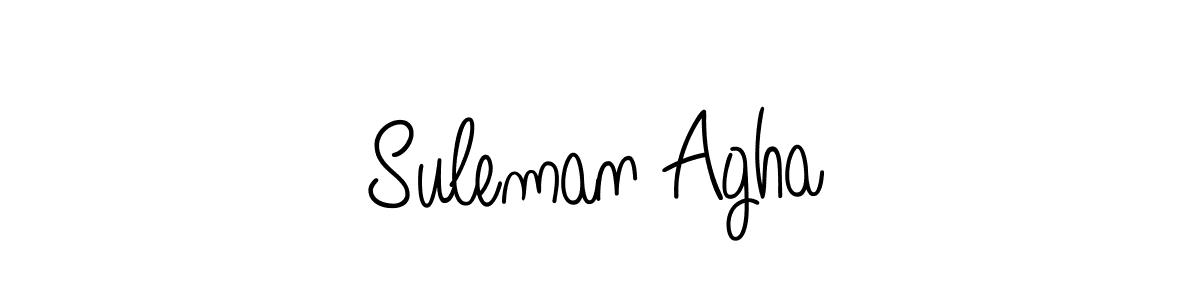 The best way (Angelique-Rose-font-FFP) to make a short signature is to pick only two or three words in your name. The name Suleman Agha include a total of six letters. For converting this name. Suleman Agha signature style 5 images and pictures png