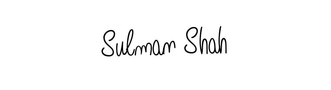 Use a signature maker to create a handwritten signature online. With this signature software, you can design (Angelique-Rose-font-FFP) your own signature for name Sulman Shah. Sulman Shah signature style 5 images and pictures png