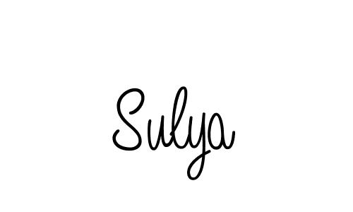 How to make Sulya name signature. Use Angelique-Rose-font-FFP style for creating short signs online. This is the latest handwritten sign. Sulya signature style 5 images and pictures png