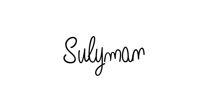 Design your own signature with our free online signature maker. With this signature software, you can create a handwritten (Angelique-Rose-font-FFP) signature for name Sulyman. Sulyman signature style 5 images and pictures png