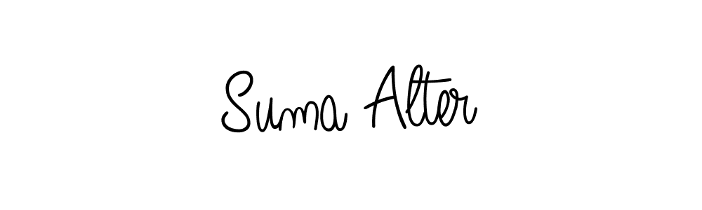 The best way (Angelique-Rose-font-FFP) to make a short signature is to pick only two or three words in your name. The name Suma Alter include a total of six letters. For converting this name. Suma Alter signature style 5 images and pictures png