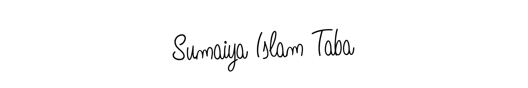 Use a signature maker to create a handwritten signature online. With this signature software, you can design (Angelique-Rose-font-FFP) your own signature for name Sumaiya Islam Taba. Sumaiya Islam Taba signature style 5 images and pictures png