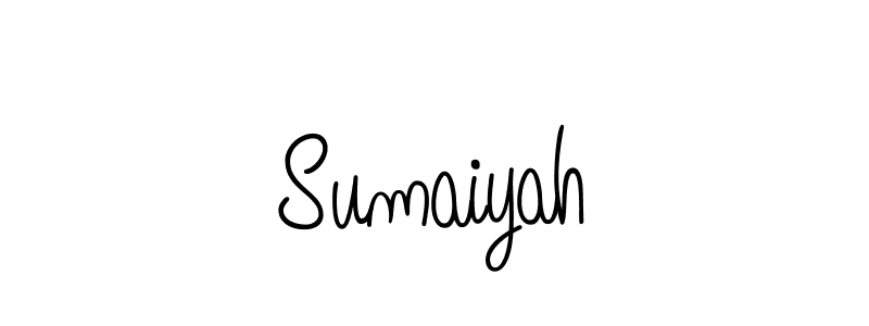 Make a beautiful signature design for name Sumaiyah. With this signature (Angelique-Rose-font-FFP) style, you can create a handwritten signature for free. Sumaiyah signature style 5 images and pictures png